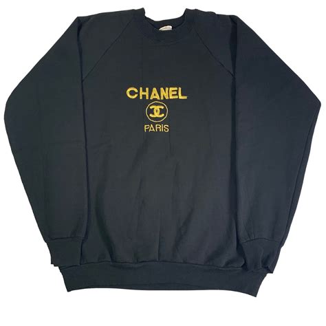 chanel paris sweatshirt|authentic chanel logo sweater.